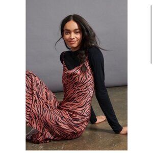 Anthropologie Copper Leopard Print Dress, Size S/Medium